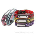 Hot Selling Durable Luxury Leather Engrave Dog Collar